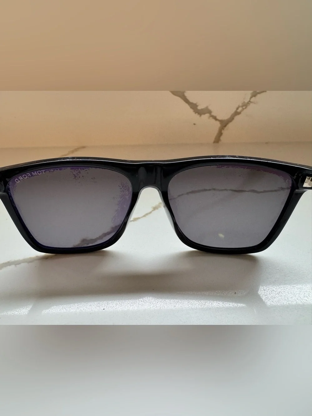 Tom Ford Fletcher Black Square Sunglasses TF832 AS IS/NEED LENSES
